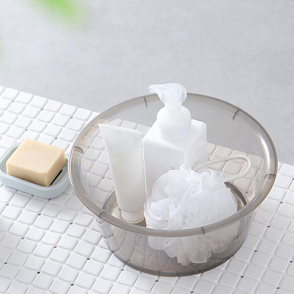 Large Transparent Laundry Basin Household Plastic Simple Thickened Washbasin Student Dormitory Plastic Basin Grey