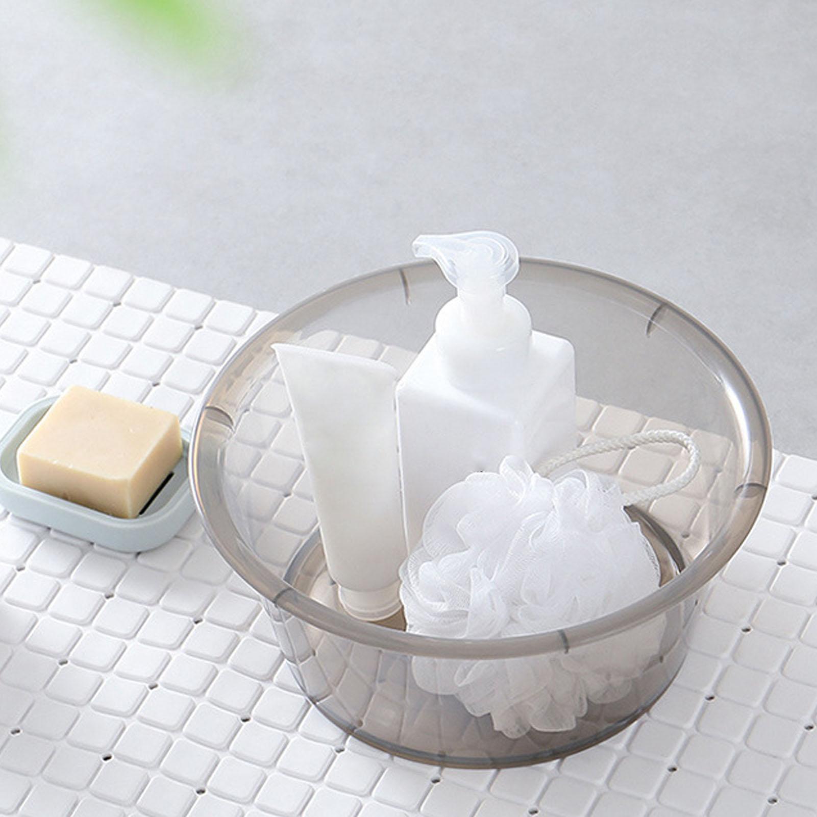 

Большой прозрачный таз для стирки Бытовой пластиковый простой утолщенный таз Студенческое общежитие Пластиковый таз Серый серый