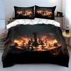 "Fiery chessboard battle." Bedding sets Duvet covers Pillowcases(1* Duvet Cover 2* Pillowcases without duvet insert)