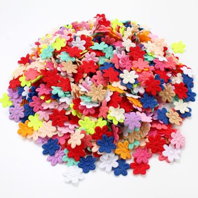 Colorful Felt Cloth Small Flowers 2CM Five-petal Flower DIY Sewing Craft Embossing Children's Hair Accessories Cloth Stickers