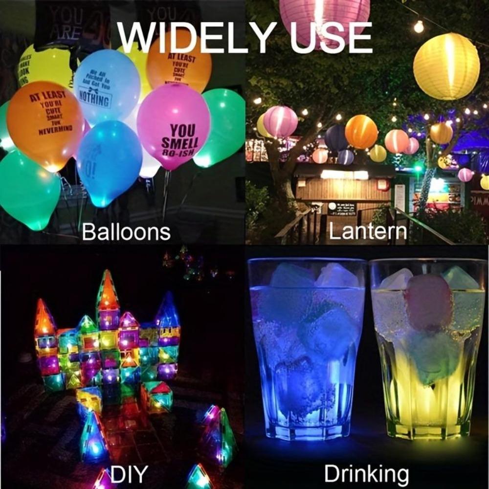 100Pcs Tumbler Small Round Ball Glow Light Balloon LED Flash Luminous Lamps Lantern Light for Wedding Party Birthday Decor
