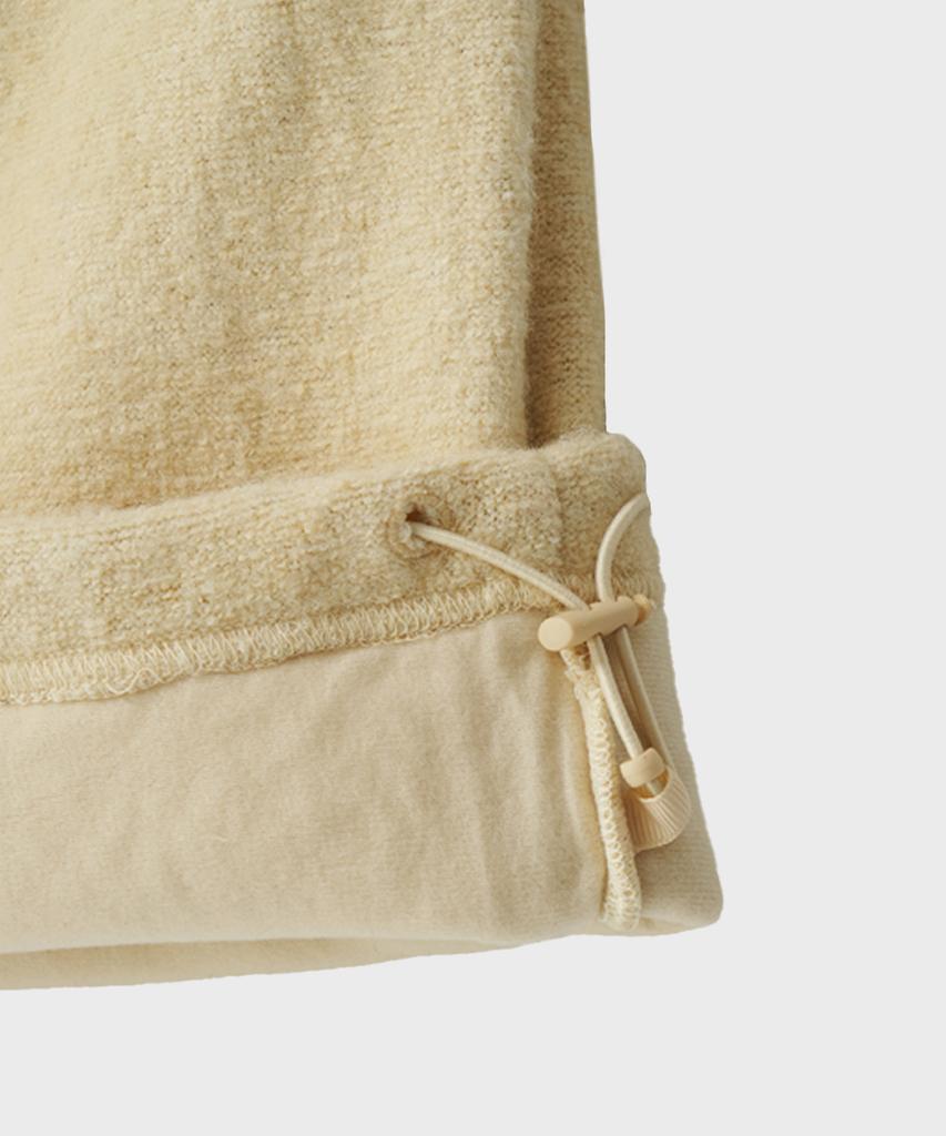 FALLETT Fleece Two-Way Elastic Waist Pants Beige