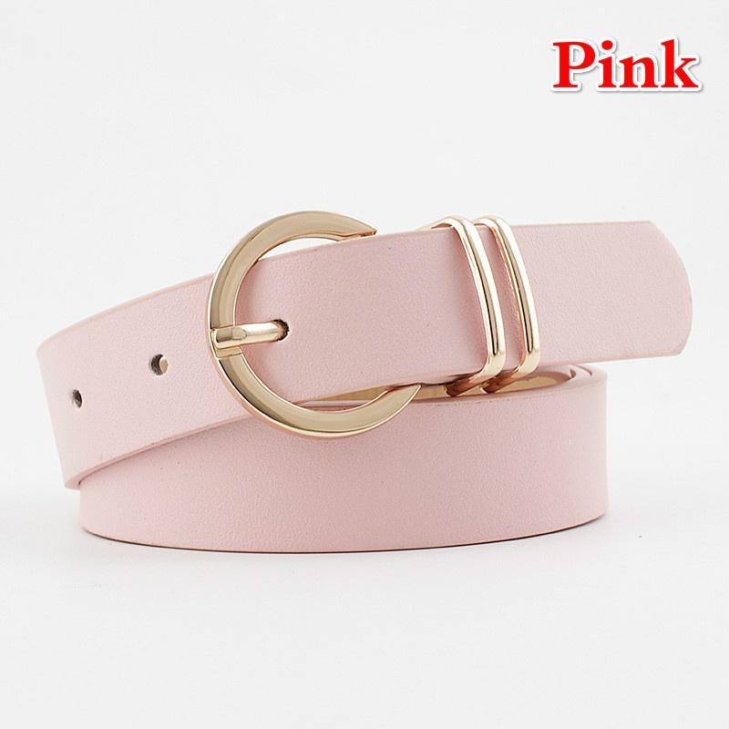 Women's Wide Trouser Belt Leather Belts Metal Buckle Waistband