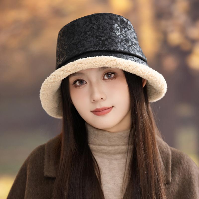 

Утепленная узорчатая шляпа-рыбак, осенне-зимняя, повседневная, универсальная, шляпа-горшок, большой обхват головы, уличная, ветрозащитная, теплая плюшевая шляпа, новинка One Size