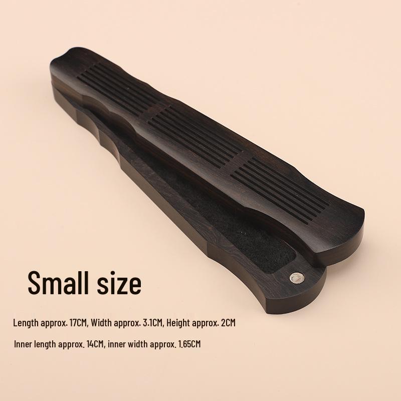 Fuxi Style Incense Burner: Ebony Wood Guqin Design for Zen Ambiance