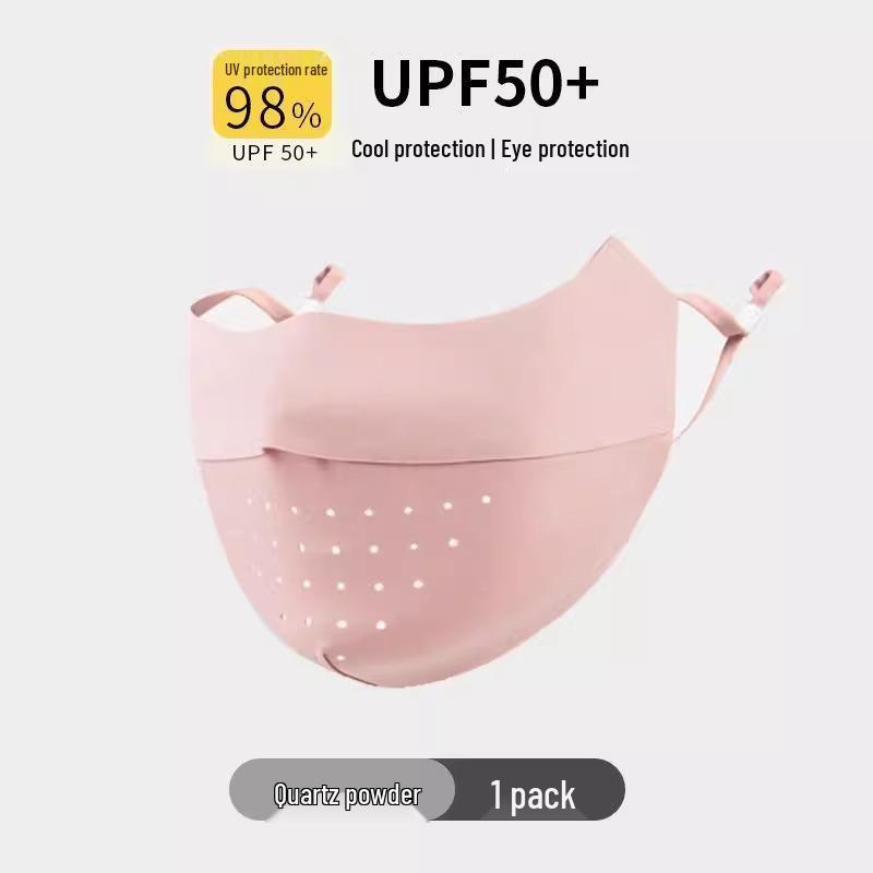 Ice Silk UV Protection Women's Summer Full Face Mask – Thin, Breathable, Seamless Shield for Eyes and Face