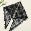 with Tassel Lace Scarf Sun Protection Flower Triangle Headband Sweet Printed Wraps  Seaside
