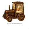 Christmas Lighted Tractor Warm Swirling Glitter with USB Cable Snowman Vintage Style Table