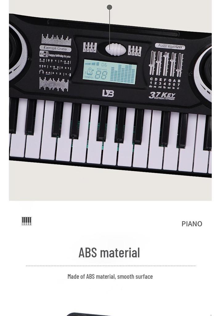 37-Key Kids' Beginner Electronic Piano - Educational Music Toy