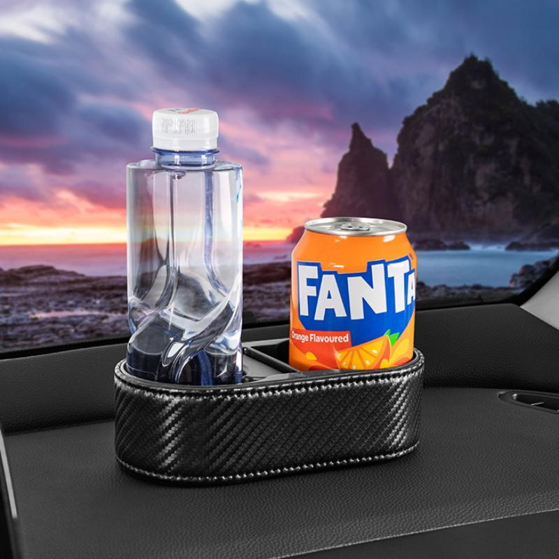 Car Dual Cup Holder Multifunctional Phone Mount Anti-Slip Storage Organizer Ideal for Family Travel Commuting