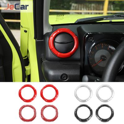 ABS Car Air Conditioning Vent Outlet Decoration Ring Cover Stickers Frame For Suzuki Jimny  Up Car Interior