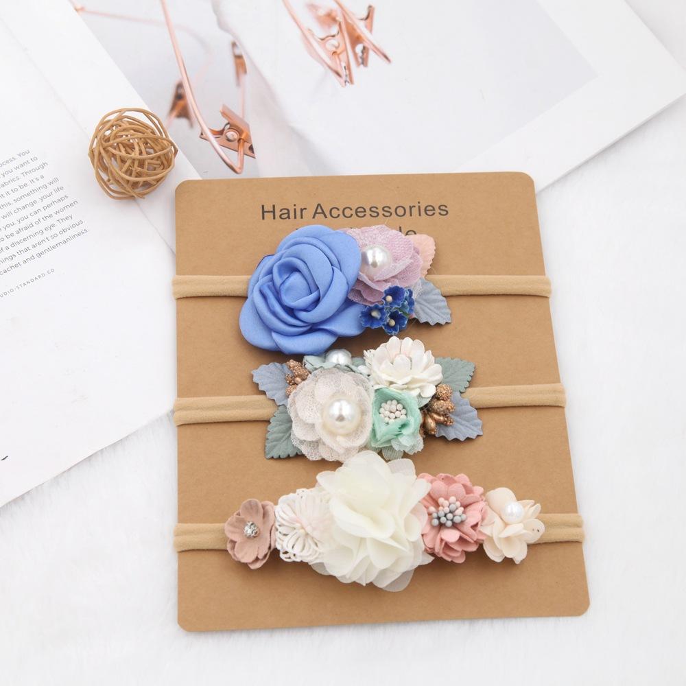 Best-Selling Nylon Headbands Set for Girls  - Soft & Skin-Friendly, DIY Floral Accessories for Versatile Princess Hairstyles