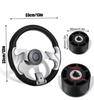 Alloy Boat Steering Wheel Reusable Detachable 3 Spokes Outdoor Kayak Helm Rudder Hardware Accessories with Center Cap
