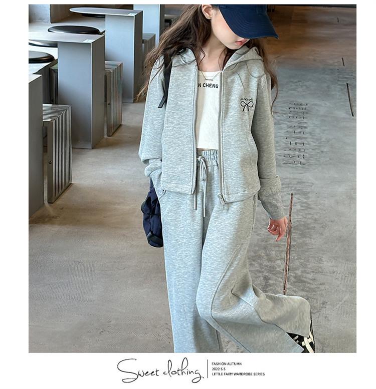 Girls' Trendy 2025 Spring & Autumn Casual Two-Piece Set: Fashionable Children's Clothing for Big Girls