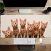 1pc Large Gaming Mouse Pad, UV Reactive Non-Slip Desk Mat, Washable PolyesterCate, Ginger, KittensComputer Pad with Vibrant Game Machine Pri