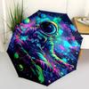 Astronaut, Cosmic Theme 8 Bone Hand Automatic Folding Umbrella, Compact and Portable Design, A Perfect Gift for Birthday, Christmas or Busin