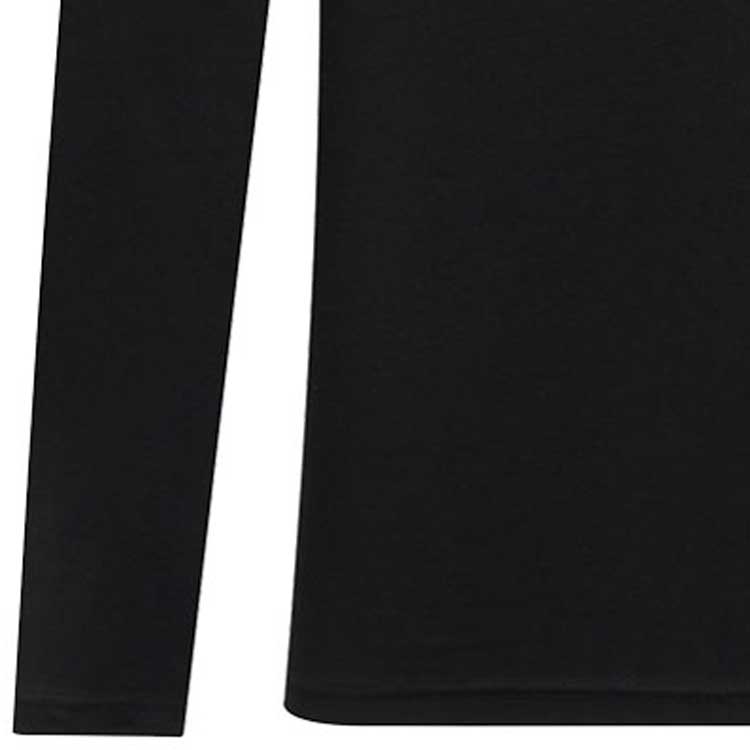Emporio Armani FW23 Solid Logo Print Crew Neck Long Sleeve T-Shirt Men Tops Black 111023-3F517-0020
