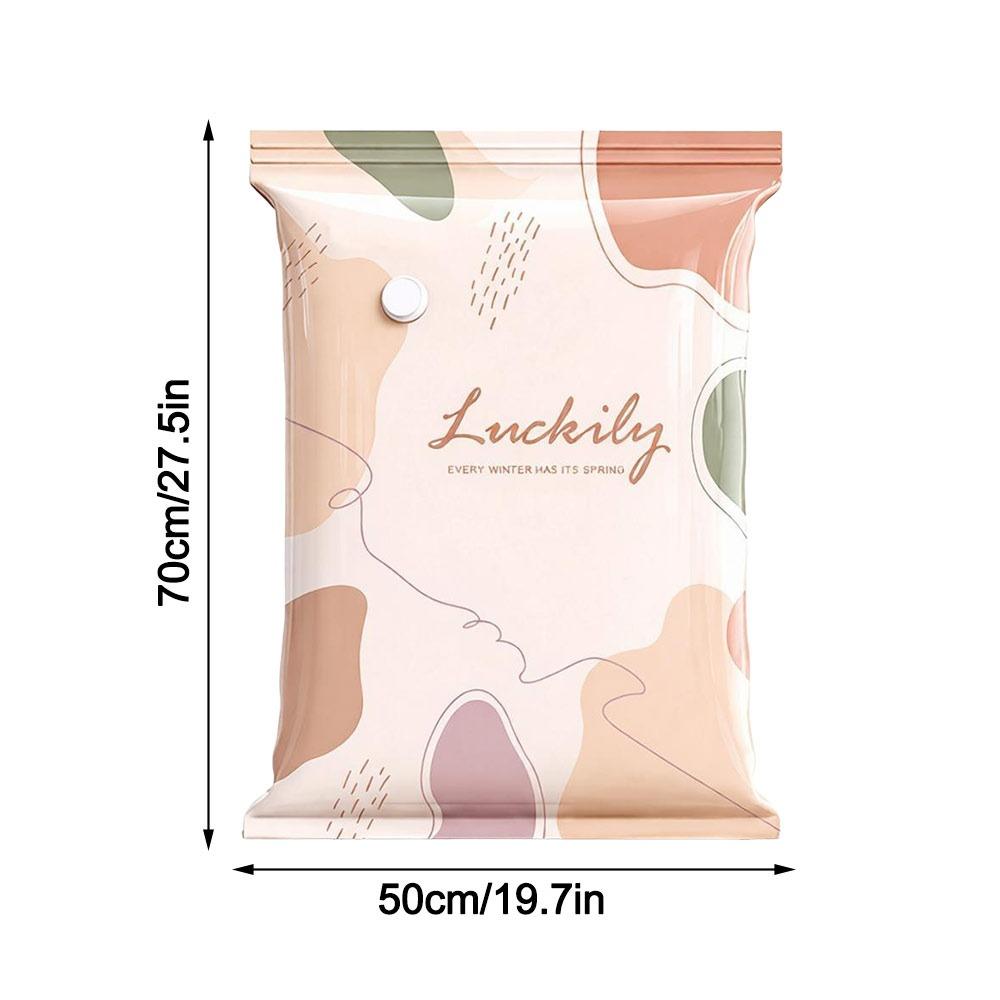 No Pump Vacuum Storage Bags Dust-proof Press & Seal Seal Compression Bag Space Saving Large Capacity Clothes Blankets Organizer