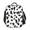 Dalmatian Spots Design Insulated Lunch Tote Bag for Polka Dot Leopard Carriage Firehouse Plum Pudding Dog Resuable Bento Box