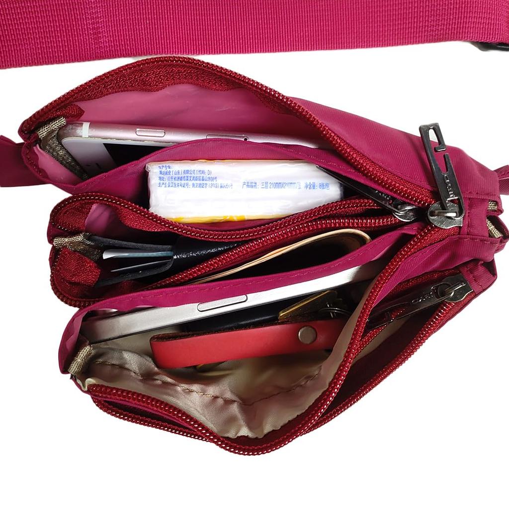Multifunktionale Hüft-Körper-Hüfttasche für und Rote Tasche, Klein, Leicht, Schlank, Tasche, Laufen, Reisen, Wandern, Gehen, Arbeit, Mehr,