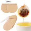 100Pc 7.5cm Tea Bag Teabags Biodegradable Paper Drawstring Eco-Friendly Filter Empty Loose Leaf Powder Herbal Medicine Strainer