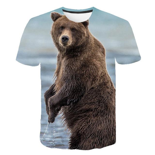 Men Fashion Short Sleeve 3d Print T Shirt Round Neck Summer Plus Size Tees