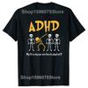 ADHD Awareness Skeleton Graphic T Shirts Why Fit in When You Were Born Tops Clothing T-shirt Men's Retro Oversized Cotton Tshirt