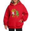 Ladies' Christmas Style Printed Hoodie With Wool And Pockets For Women