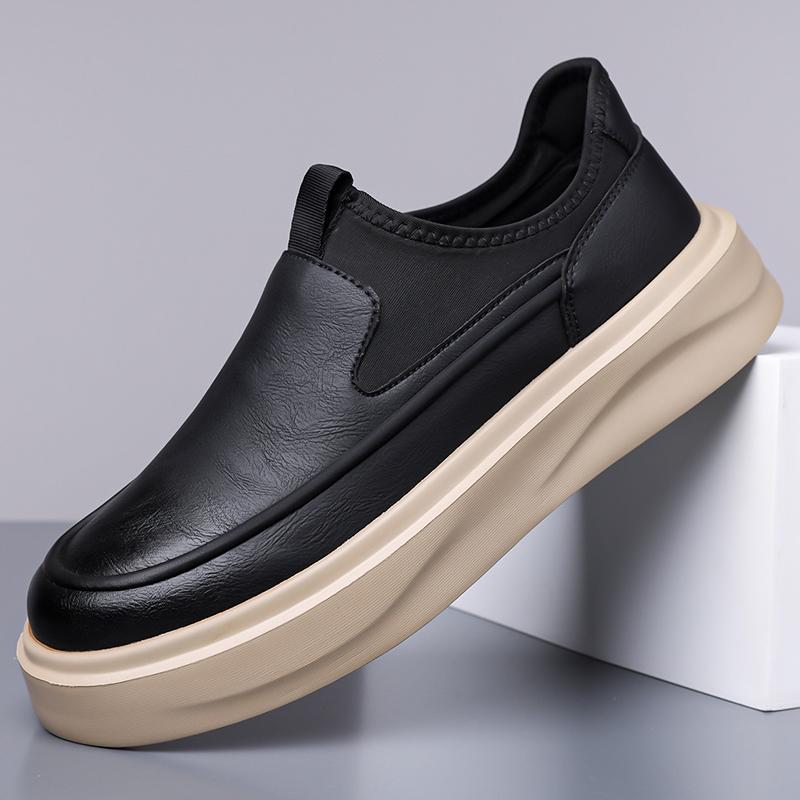 

Бренд Бизнес Офис Слипоны Повседневная Кожаная Обувь Нескользящая Мужская Обувь Лоферы Высокого Качества Толстая Подошва Мягкая Повседневная Обувь 44 чёрный