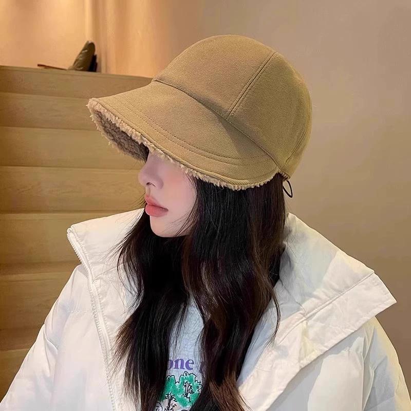 WTEMPO Wide Brim Solid Color Elegant Plush Hats Women's Autumn Winter Retro Hats Festive Party Formal Hats Baseball Caps