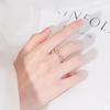 European-American Style Personalized Double Heart Ring with Birthstone Choice (1-12 Months), Inlaid Zirconia