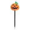 Push Ballpoint Pen Halloween Pumpkin Gel Ink Pen, 0.7mm Rollerball with Plush Pumpkin, Student Novelty Black for Party Favors, Gift Supplies