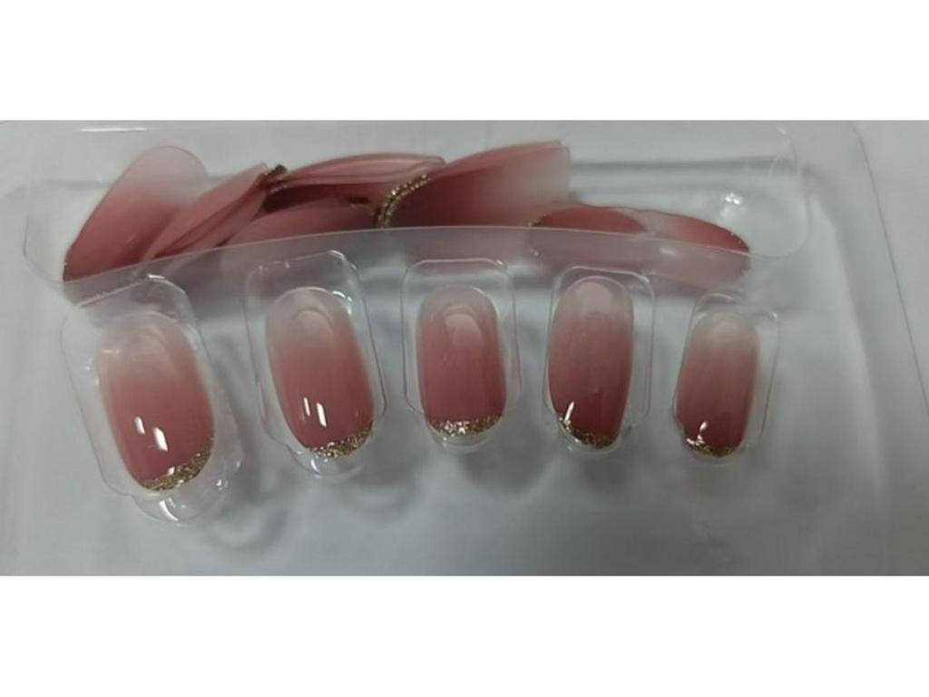 Blush Peach Nude Student Press-On Nails - Solid Color, Simple Ice Transparent Tips