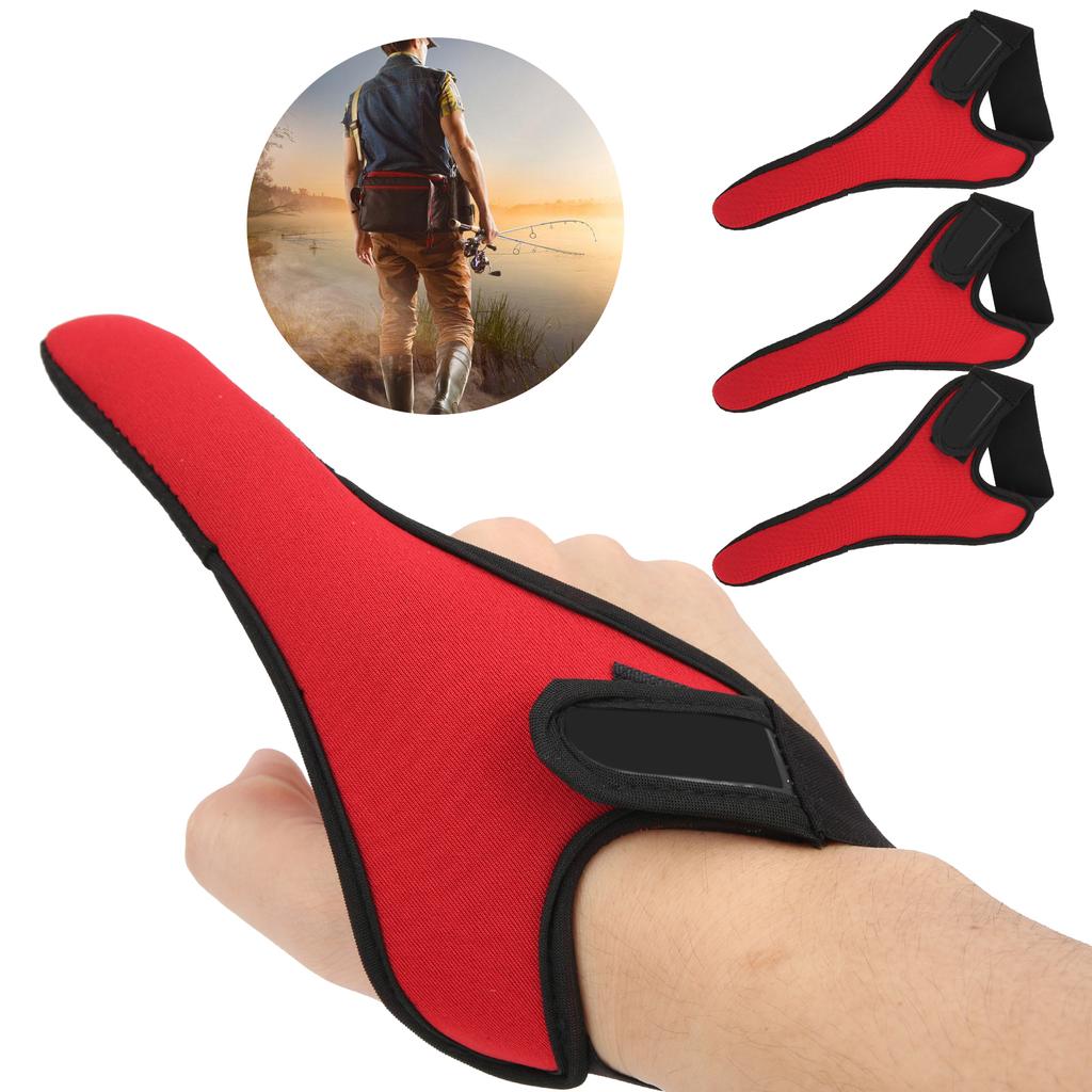 3Pcs Set Fishing Single Finger Protector Antislip Fishing Glove Unisex Elastic Glove