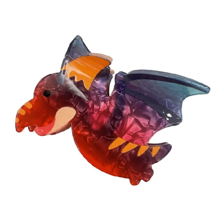 Acrylic Hair Claw Clips Funny Dinosaurs Hair Catch Barrette Large Hair Clips