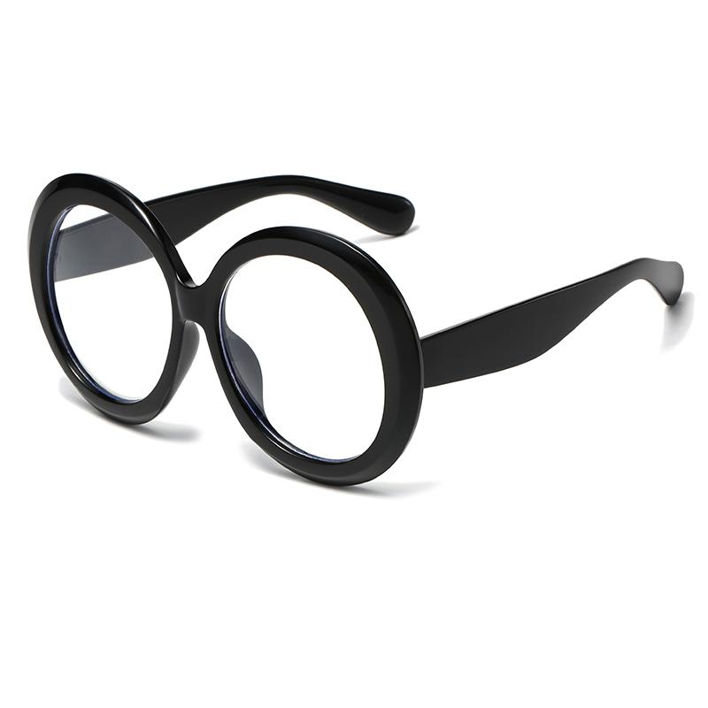 Retro Große Runde Sonnenbrille Damen Brauner Verlauf Große Sonnenbrille Damen Stylisch Luxusmarke Design Spiegel Klare Tönungen