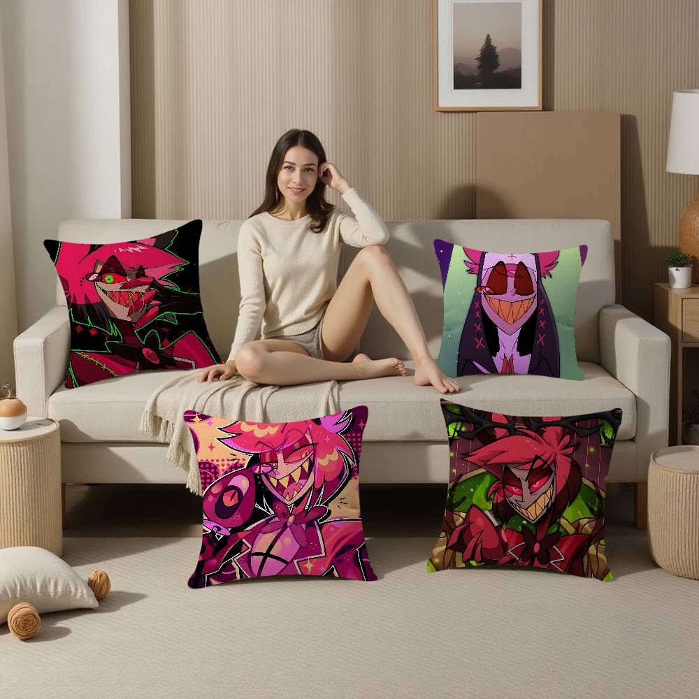 Popular Anime H-Hotel H-Hazbin Alastor Pillow Cover Design Cushion Cover Decor Holiday Decorati