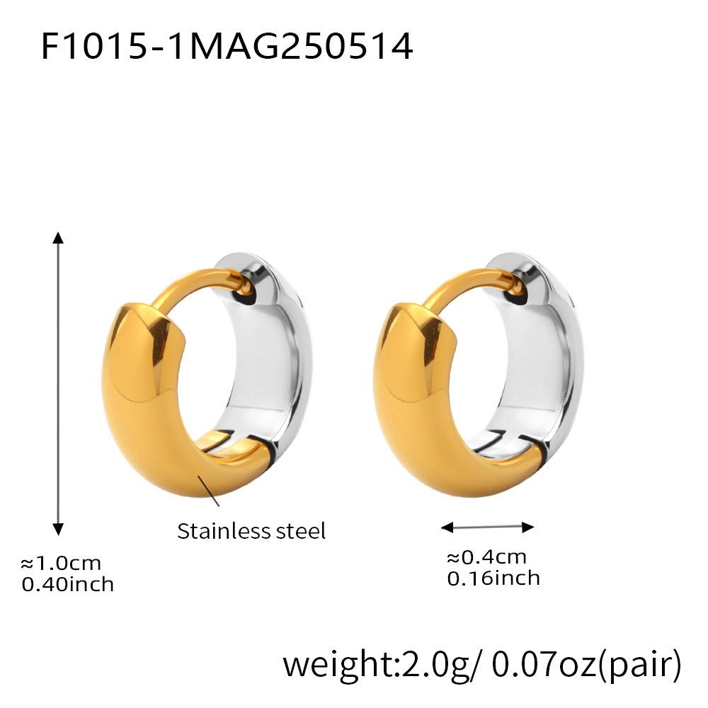 Nivora 18K Gold Plated Polished Smooth Women Hoop Earrings High Quality Stainless Steel Hypoallergenic Earring For Women Jewelry