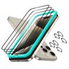 ESR Armorite Protective Film Set for iPhone 15 Pro, Super Tough Tempered Glass, Easy To Install Frame, Includes 2 Sets of Independent Camera Lens Film