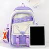 4Pcs Set Schoolbag Girls Women Backpackd Canvas Student Bags Student Kids Backpack Outdoor Backpack Pencil Case Crossbody Bag