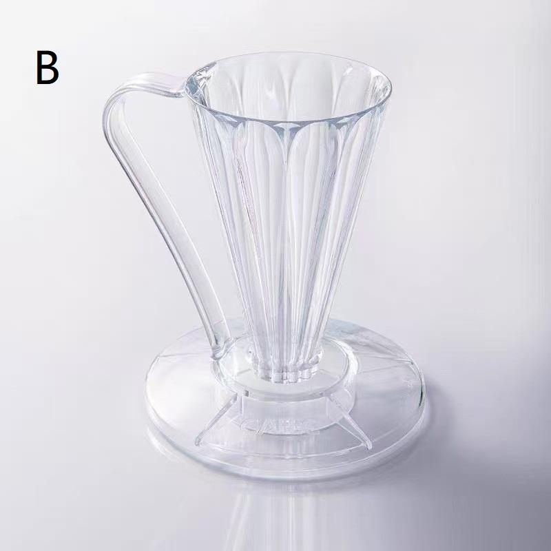Clear Conical Coffee Dripper Reusable Spiral Design Drip Coffee Filter for Home Office Barista Beginners