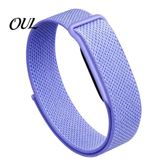 Secure Snap-on Watch Strap Band for Google Fitbit Air, Breathable Replacement Sport Moisture-wicking Strap, Adjustable Anti-sweat Woven Wristband