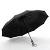 New Buckle Umbrella, Fully Automatic, Portable, Enlarged, Thickened, Reinforced, Night Light, Reverse Folding