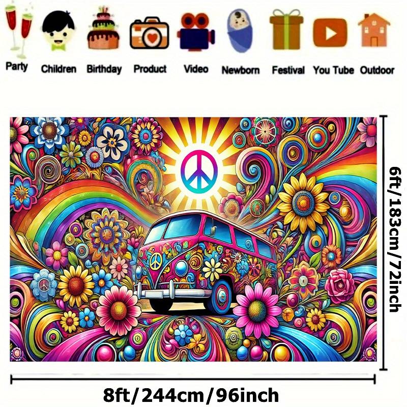 1pc Tapestry - 243.84x182.88cm Backdrop Colorful Pattern - For Party Holiday Decor Banner Holiday Durable