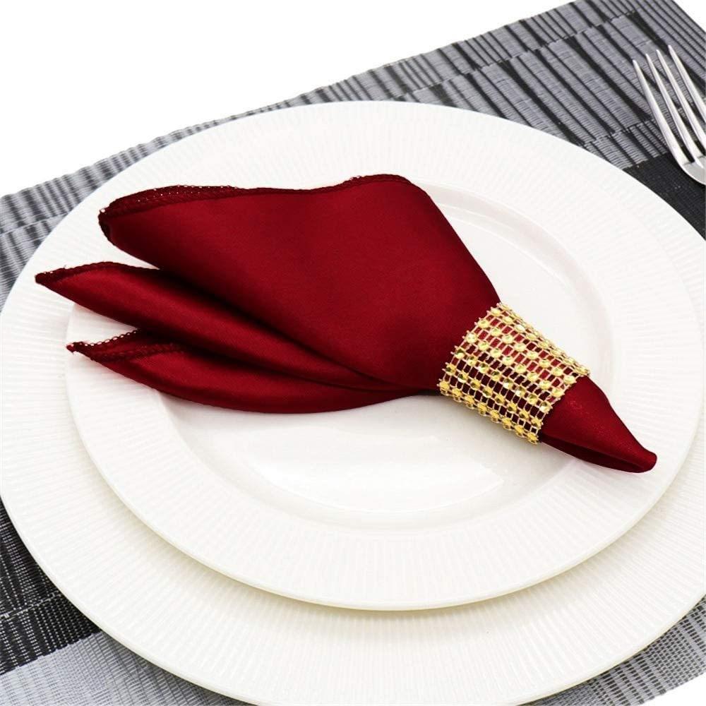 

10 шт. Салфетка атласная 43см*43см Декор сервировочного стола Обеденное полотенце для свадебной вечеринки Дома Отеля Рождественский декор Столовые салфетки Зеленые