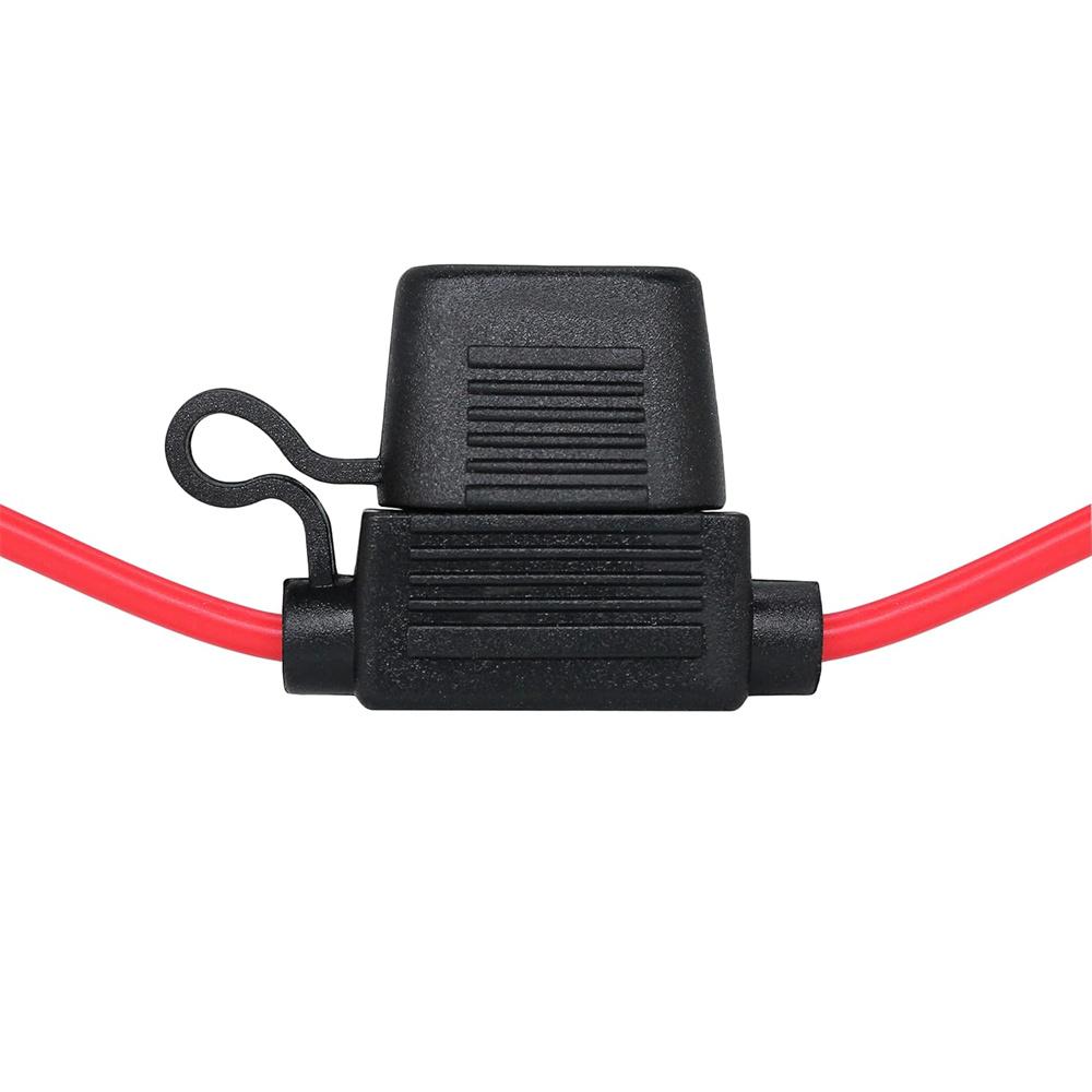 6/10 Pcs 14 Gauge AWG Wire Waterproof Inline Fuse Holder for Standard Fuse UL1015,10 Inches Long for ATO ATC Medium Blade Fuse Fuse Holders1
