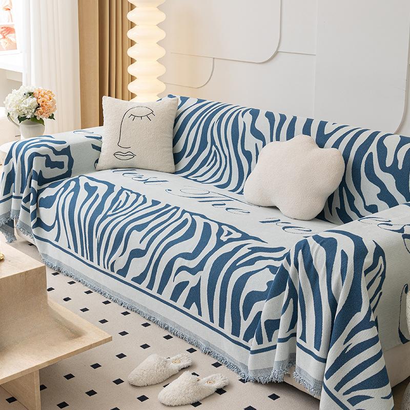 Zebra Pattern Chenille Sofa Cover Cloth Four Seasons Universal One-Piece Sofa Cushion