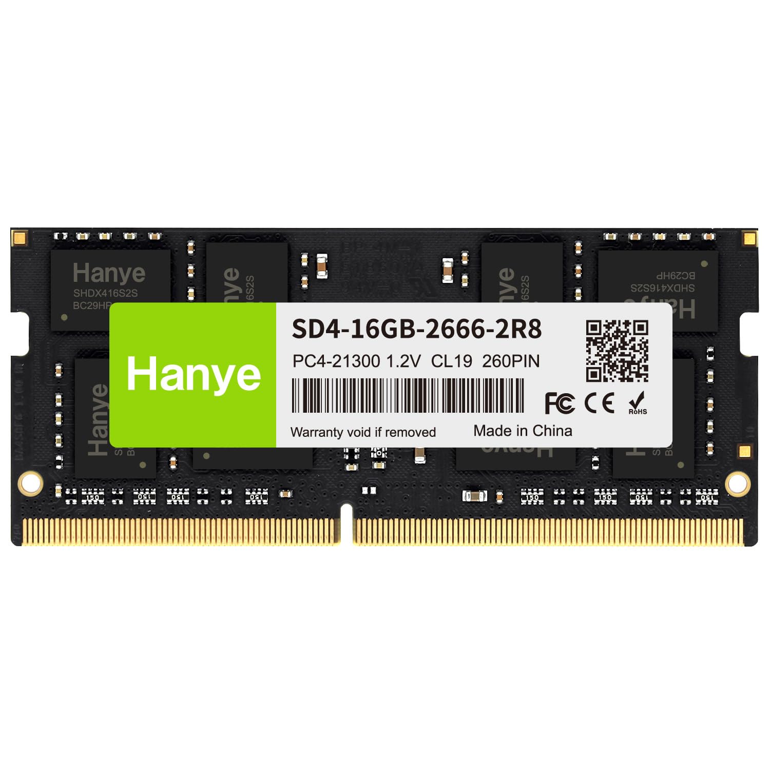 

Laptop memory 16GB SODIMM Hanye CL19 260pin Domestic authorized distributor product PC4-21300 (DDR4-2666) 1.2V SD4-16GB-2666-2R8