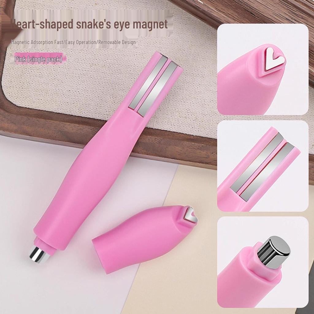 Heart Cat Eye Magnetic Snake Print Nail Art Tool - 3-in-1 Detachable Magnet