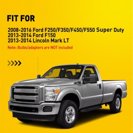 Fit F250 08-16 Ford F350 Super Duty Side LED Signal Mirror Light